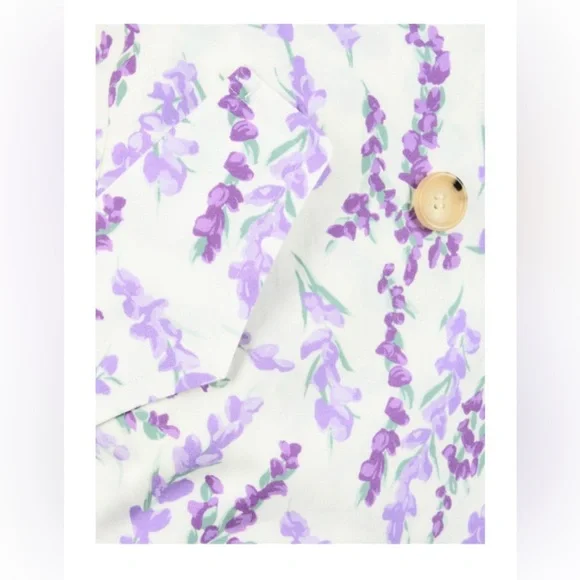 MAX MARA Zolder Floral Print Dress in Purple and White 2 4 - Picture 5 of 10